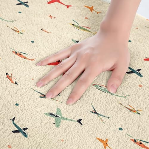 Feelyou Aircraft Doormat 16x24 Inch Non-Slip Bath Rug