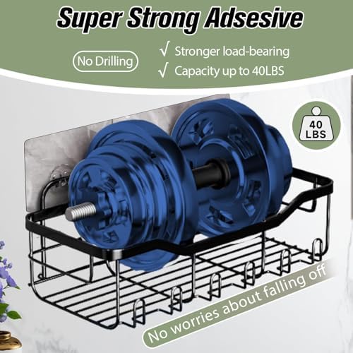 GeluEla 5 Pack Adhesive Shower Caddy Set