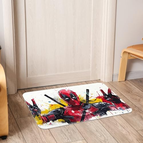 Deadpool Soft Polyester Door Mat Bath Rug Office Rug - 60x40cm