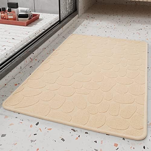 COCOER Non Slip Bath Mat 16x24 Beige