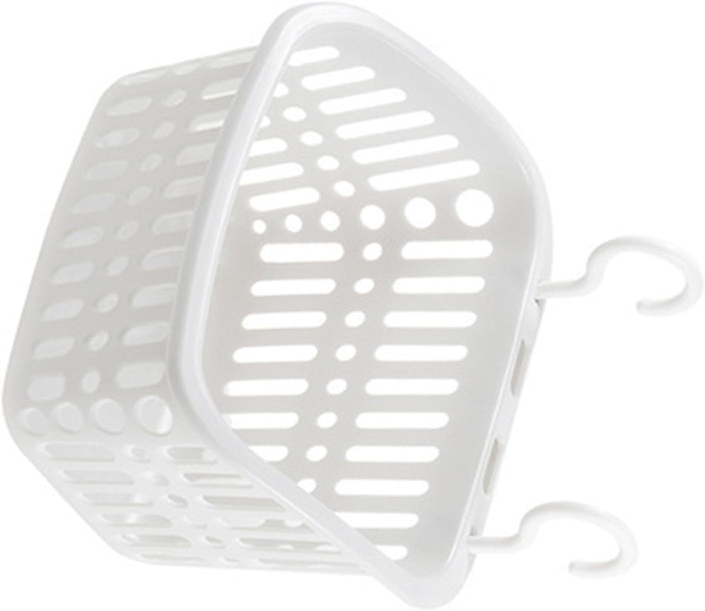 Fdit Plastic Shower Basket with Draining Holes White