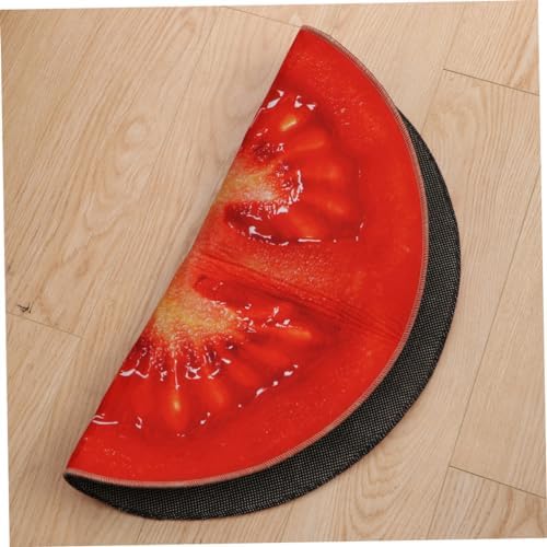 Healifty Round Non-Slip Fruit Rug for Bath Bedroom