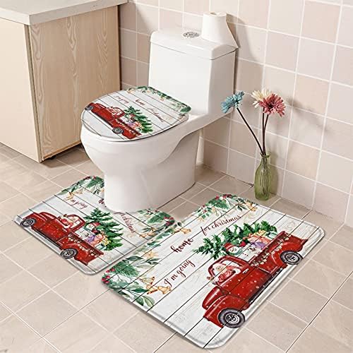 YESOF66 3 Piece Bathroom Rug Set with Non-Slip Toilet Cover
