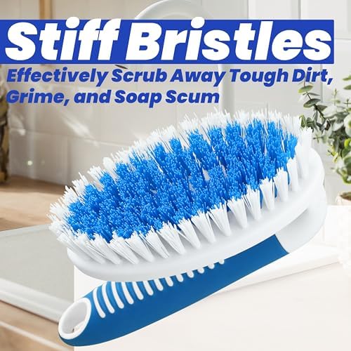 PHYEX 2 Pack Scrub Brushes Stiff Bristles for Multiple Surfaces