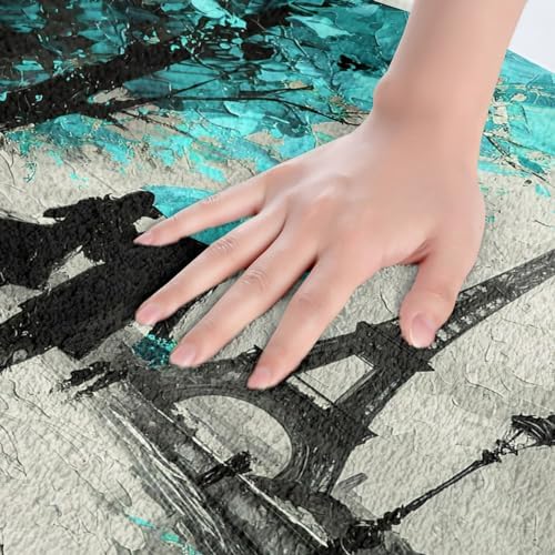 Jejeloiu Eiffel Tower Bath Rugs 20x32 Inch Romantic Paris Design