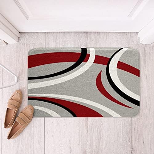 Velvet Geometric Door Mat 16x24 Non-Slip
