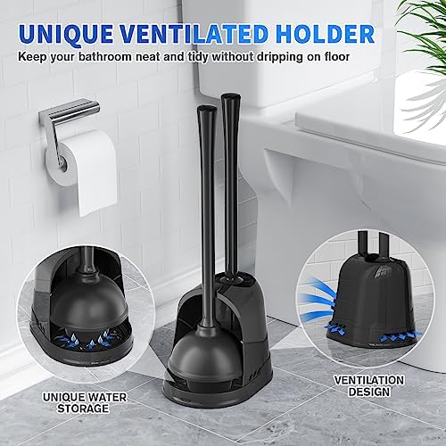 LOVLOY 3PCS Toilet Plunger and Brush Set 1