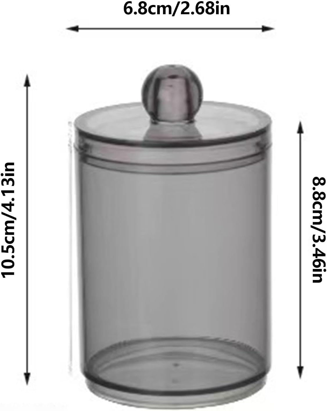Cotton Swab Dispenser with Lid and Transparent Holder