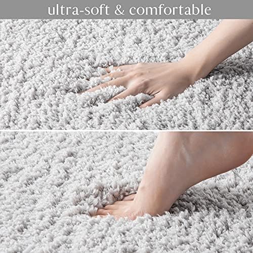 Ashler Grey Bath Rugs Set of 2 17x24 20x32 Inches