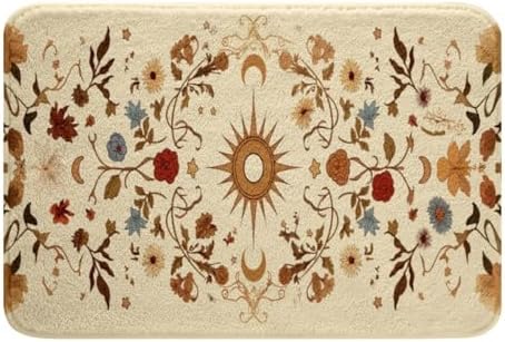 Erosebridal Boho Floral Bath Rug Set 16x24