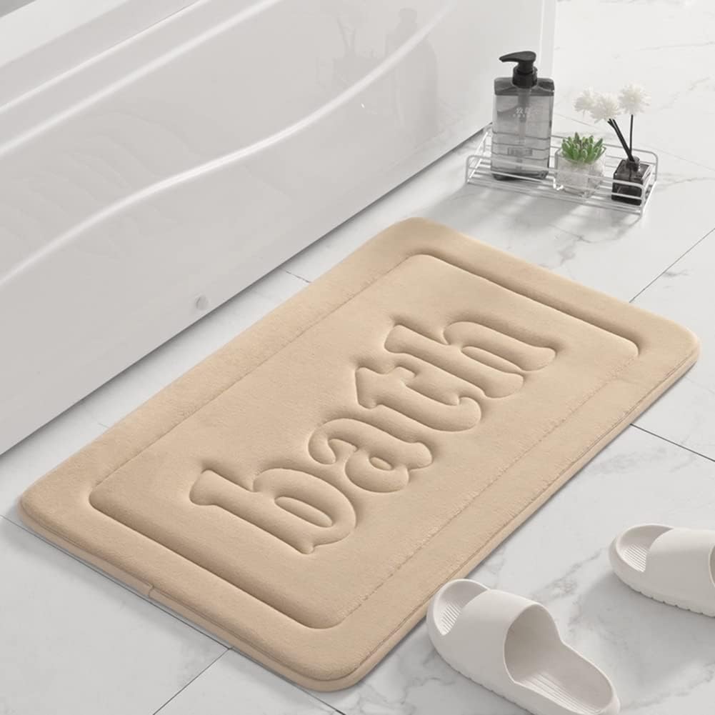 XSlive Memory Foam Bath Mat Rug Ultra Soft Non Slip