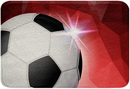 HSTDUNYE Soccer Themed Microfiber Bath Rug