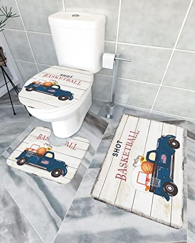 YESOF66 3 Piece Bath Rug Set with Non-Slip Backing