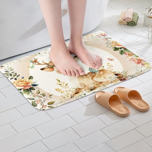 Feelyou Kids Deer Butterfly Bath Rug 16x24 1