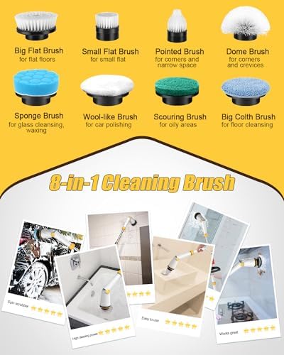 Qimedo Electric Spin Scrubber Q2 Pro with 3 Batteries