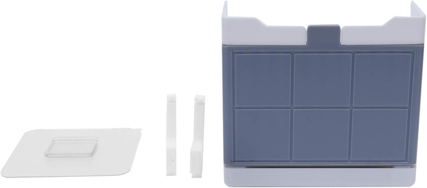 Fafeicy Gray Single Grid Shower Caddy with Drain Drawer and Hooks