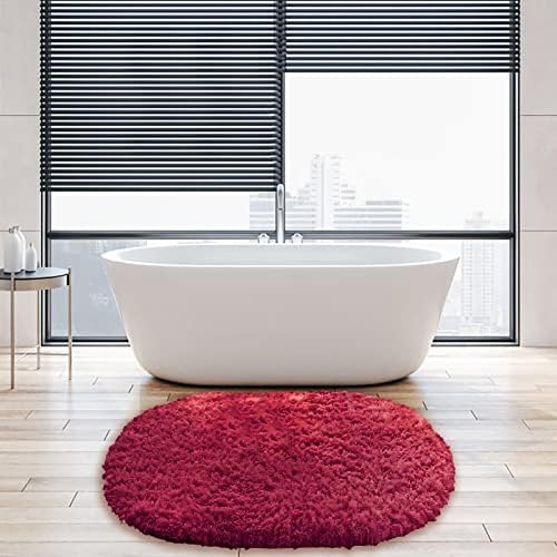 Extra Soft Shaggy Bath Rug Set of 3 for Shower and Kitchen