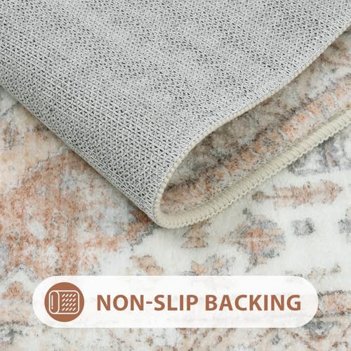 Uphome Boho Bath Rug Khaki Plush Non-Slip