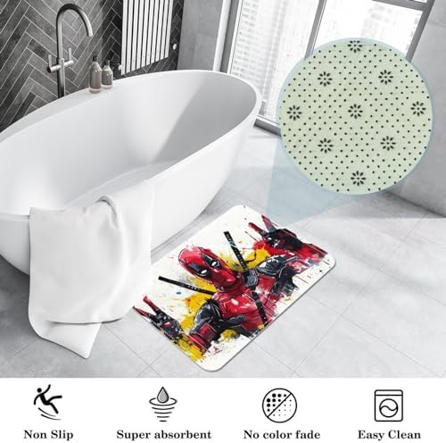Deadpool Soft Polyester Door Mat Bath Rug Office Rug - 60x40cm
