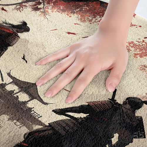 Feelyou Japanese Samurai Bath Mat 16x24 Inch