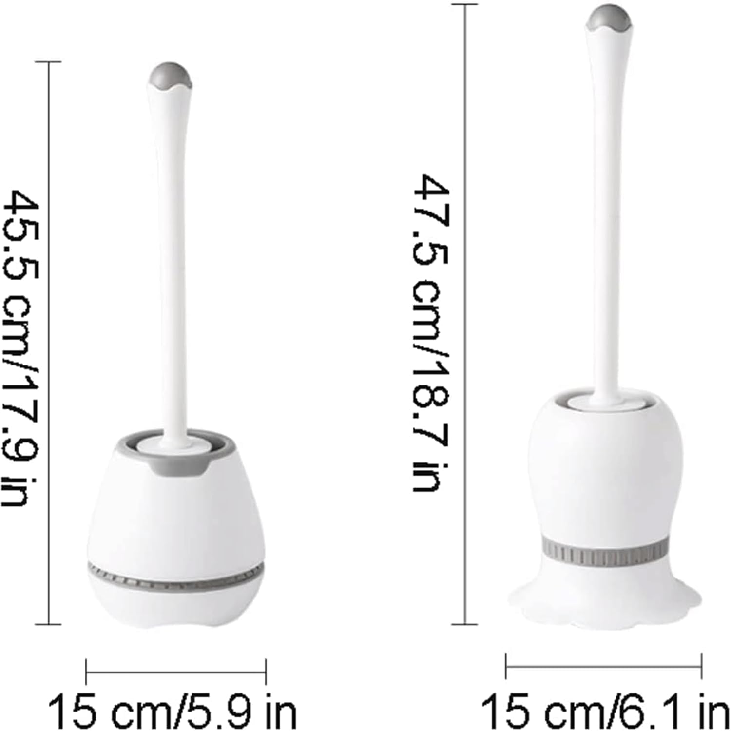 Floor-Standing Toilet Brush with Base and Holder