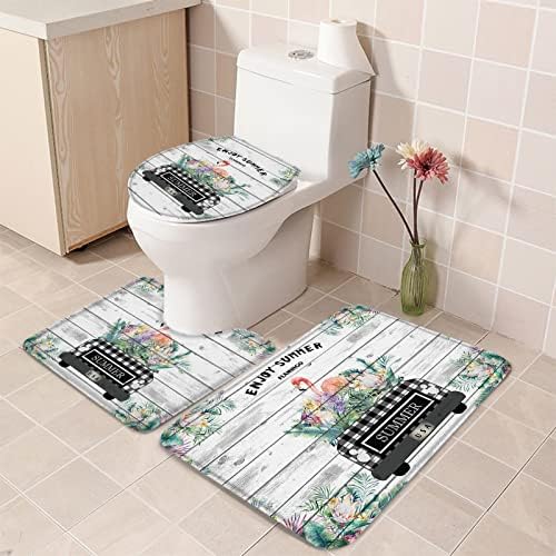 YESOF66 3 Piece Bathroom Rugs Set with Non-Slip Dots
