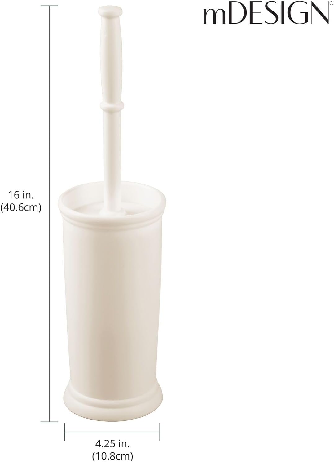 mDesign Toilet Bowl Brush with Modern Holder
