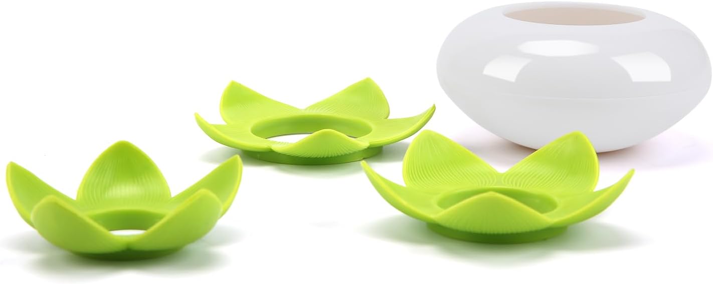 Bloss Lotus Cotton Swab Holder - Green 1