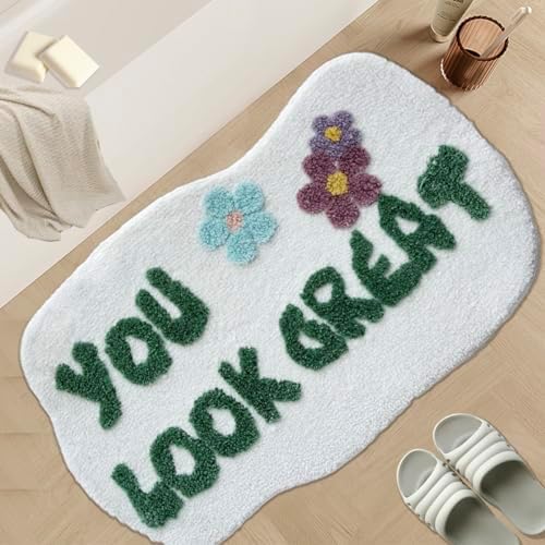 You Look Good Bath Mat Soft Non-Slip Microfiber Rug