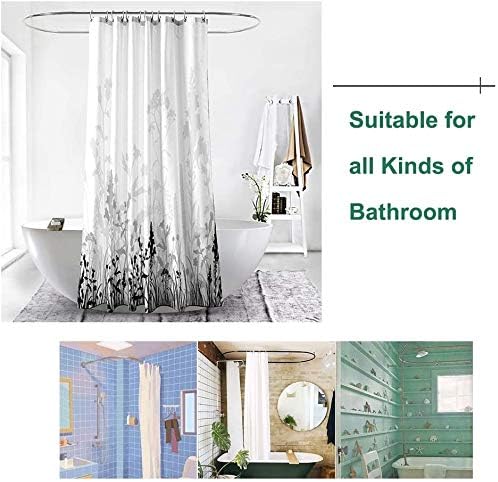 4PCS Fantasy Shark Bath Set Waterproof Curtain Non-Slip Rugs Blue Shark Design Kids Decor