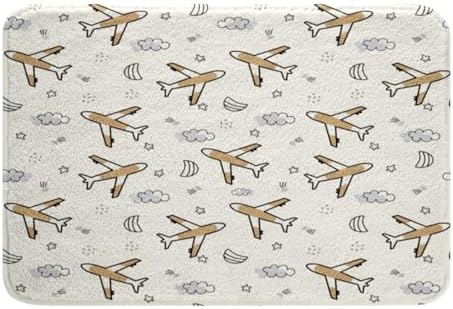 Feelyou Cartoon Aircraft Bath Rug 16x24 Inches