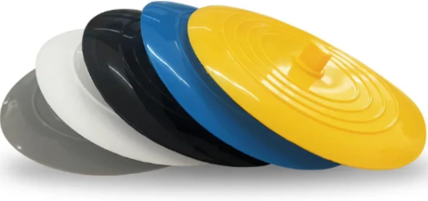 2 Pack Silicone Tub Stopper Universal Fit Yellow and Gray