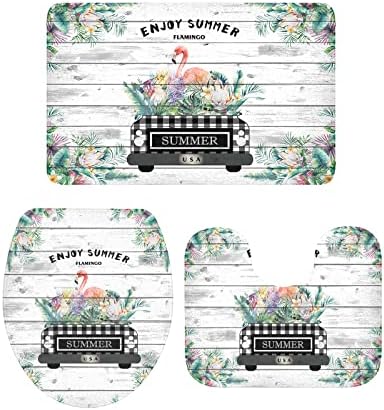 YESOF66 3 Piece Bathroom Rugs Set with Non-Slip Dots