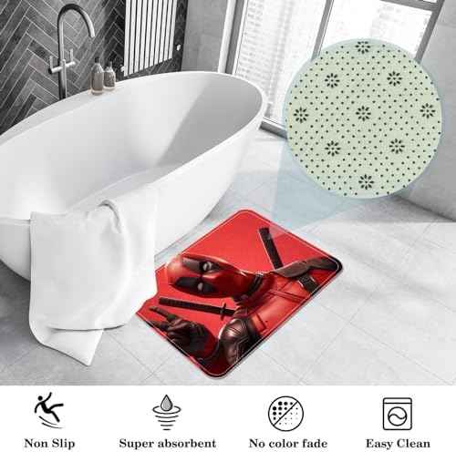 Deadpool Door Carpet Bath Rug 60x40cm