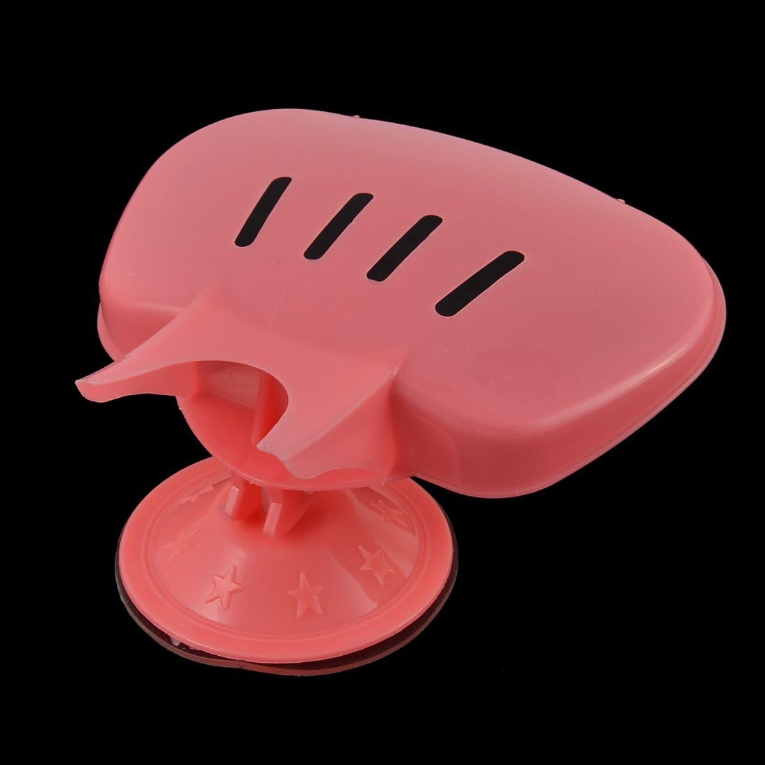 Qtqgoitem Plastic Wall Shelf with Suction Cup Pink Holder