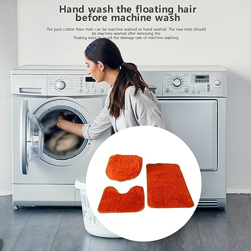 3 Piece Non Slip Bath Rugs Set - Soft Microfiber Carpets