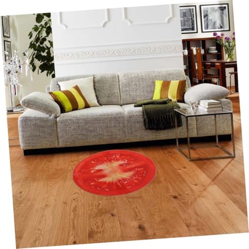 Round Non-Slip Foot Mat with Fruit Design