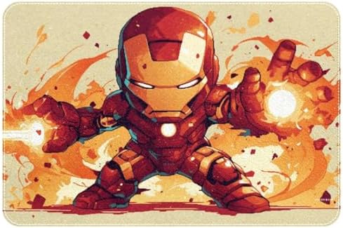 Iron Man Polyester Bath Rug Chair Mat 60x40cm