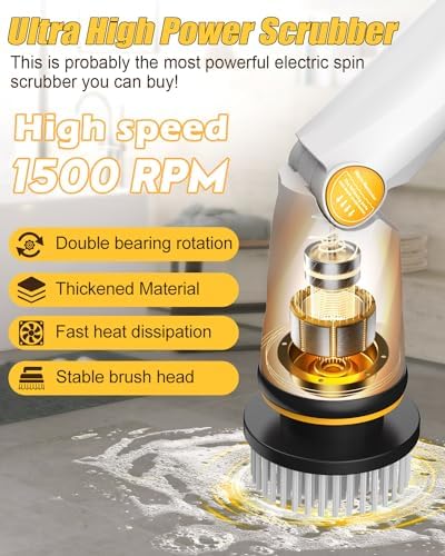 Qimedo Electric Spin Scrubber Q2 Pro with 3 Batteries