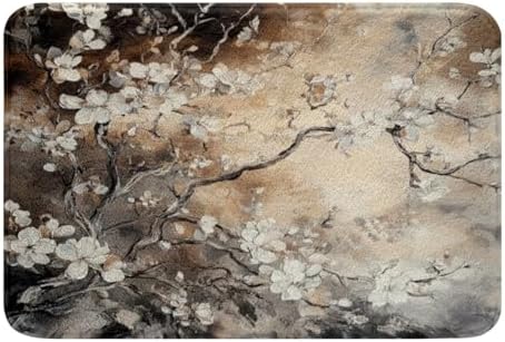 Jejeloiu Vintage Floral Bathroom Rugs 16x24 Inch