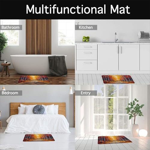 GCTNBJL Rustic Forest Bath Mat 16x24 Inch