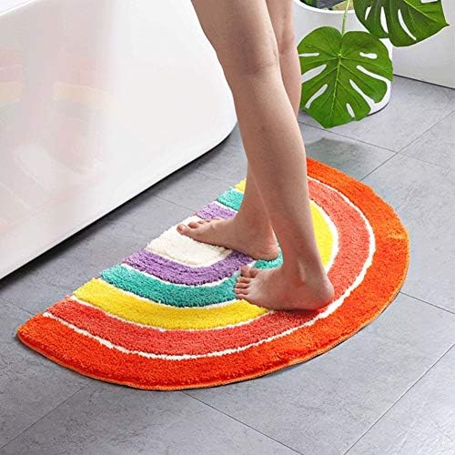 UKELER Rainbow Bath Rug Non Slip Absorbent Mat