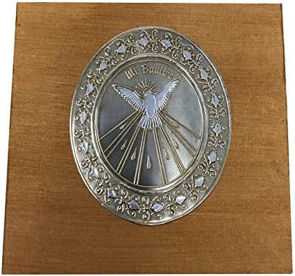 Arcangeles Mexicanos Baptism Candle Set with Wooden Box and Towel