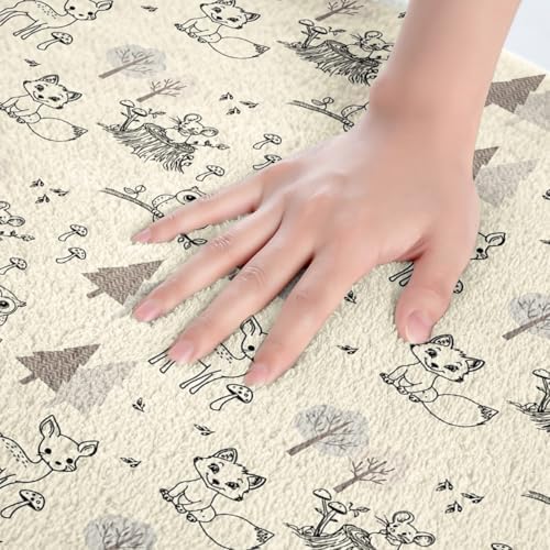 Jejeloiu Kids Wild Animals Bath Mat 16x24