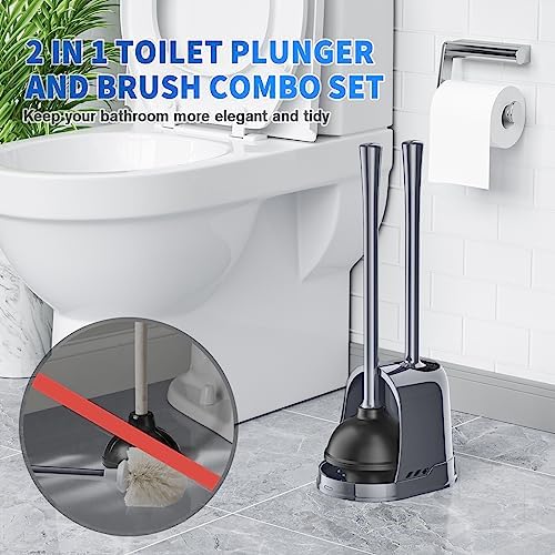 LOVLOY 2-in-1 Toilet Plunger and Brush Set