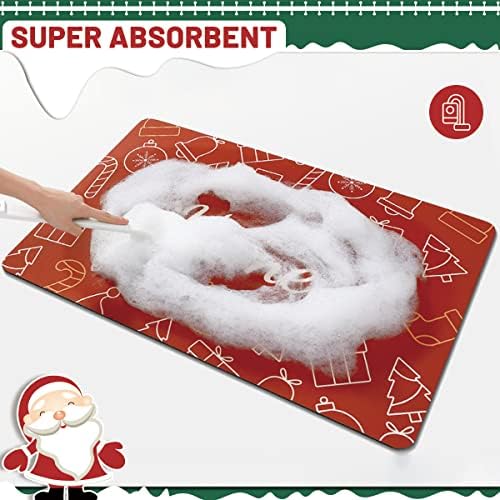 Tyrafry Christmas Bathroom Rug with Santa Design