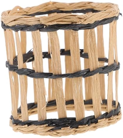 Hoement Woven Straw Cup Sleeve Holder for Glass and Plastic Bottles 1