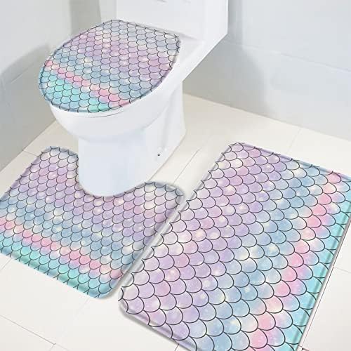 YESOF66 3 Piece Bathroom Rugs Set with Non-Slip Backing 1