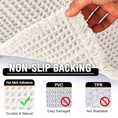 HVERSAILTEX Waffle Runner Rug 24 x 72 Ivory