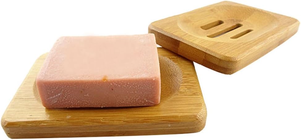 AkoMatial Bamboo Soap Dish with Holes for Dry Storage